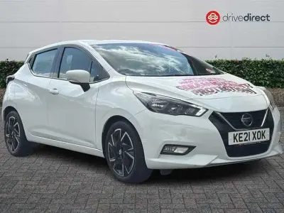 Used Nissan Micra Acenta 92 HP (67 kW) 2021 White Hatchback