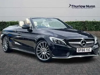 Used Mercedes C200 AMG line 184 HP (135 kW) 2016 Black Cabriolet