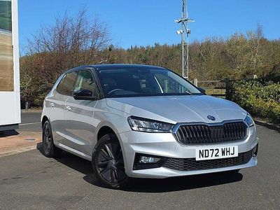 Used Skoda Fabia Colour Edition 94 HP (69 kW) 2023 Brilliant silver metallic body / black magic pearl effect roof Hatchback