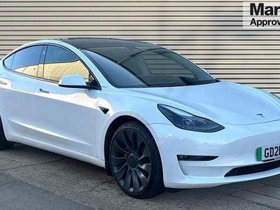 Used Tesla Model 3 Performance 377 kW (513 HP) 2021 White Sedan