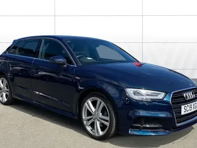 Used Audi A3 Sportback S-Line 116 HP (85 kW) 2019 Blue Hatchback