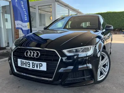 Used Audi A3 Sportback S-Line 116 HP (85 kW) 2019 Mythos black Hatchback