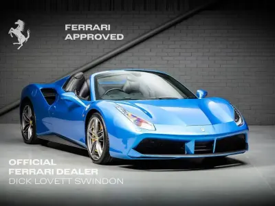 Used Ferrari 488 670 HP (492 kW) 2017 Blue Cabriolet