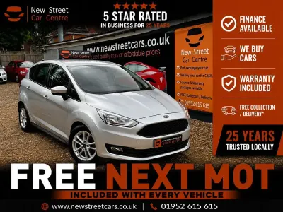 Used Ford C-MAX Zetec 125 HP (91 kW) 2016 Silver MPV
