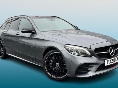Selenite grey metallic Used 2021 Mercedes C300e AMG Line Premium Plus Estate | £24,495 (Expensive)