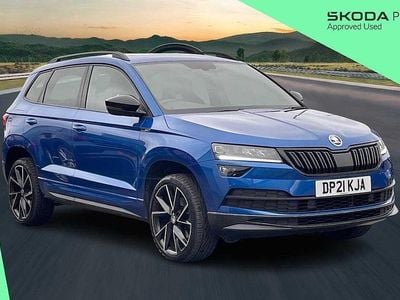 Begagnad Skoda Karoq SportLine 110 HK (80 kW) 2021 Blå SUV