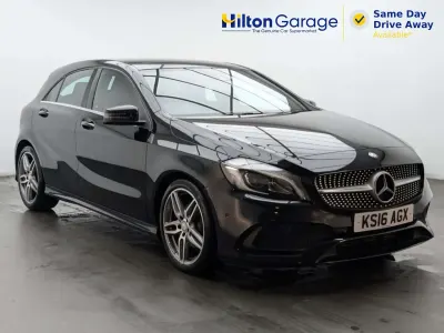 Used Mercedes A180 AMG Line Premium Plus 122 HP (89 kW) 2016 Black Hatchback