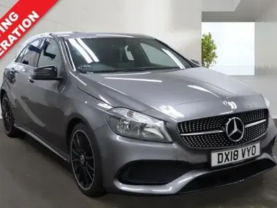 Used Mercedes A200 AMG line 156 HP (114 kW) 2018 Grey Hatchback