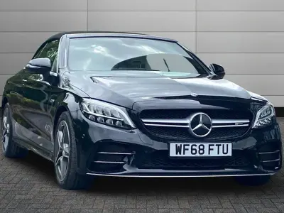 Used Mercedes C43 AMG AMG 390 HP (286 kW) 2018 Obsidian black Cabriolet