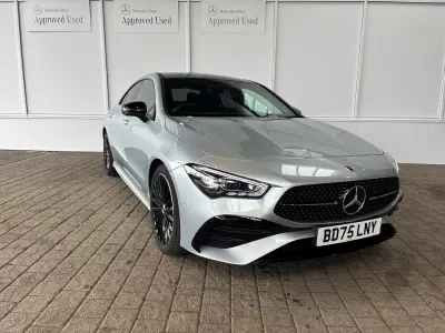 Begagnad Mercedes CLA200 AMG Line Premium Plus 2026 Silver Sportkupé