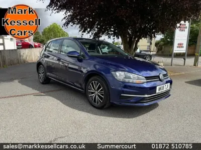Used VW Golf VII SE 125 HP (91 kW) 2018 Blue Hatchback