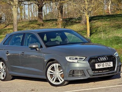 Grey Used 2018 Audi A3 Sportback S-Line Hatchback | £9,395 (Fair price)