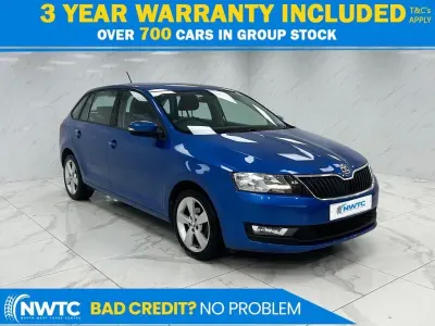 Used Skoda Rapid SE 95 HP (69 kW) 2017 Blue Hatchback