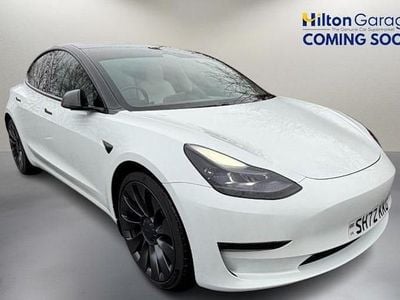 White Used 2022 Tesla Model 3 Performance Sedan | £22,650 (Fair price)