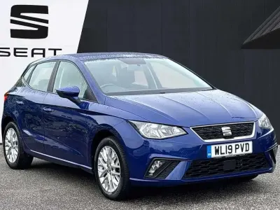 Used Seat Ibiza SE Technology 94 HP (69 kW) 2019 Blue Hatchback