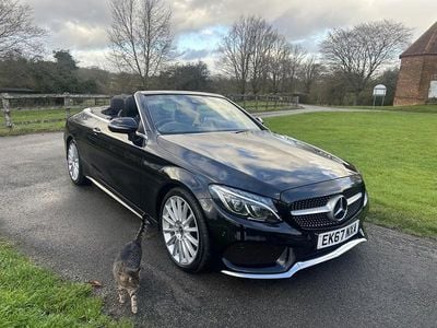 Black Used 2017 Mercedes C220 AMG line Cabriolet | £15,490 (Fair price)