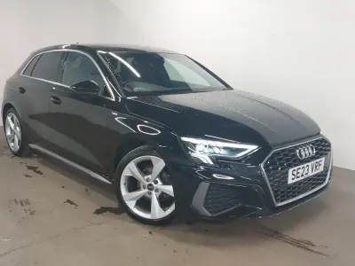 Used Audi A3 S-Line 110 HP (80 kW) 2023 Black Sedan
