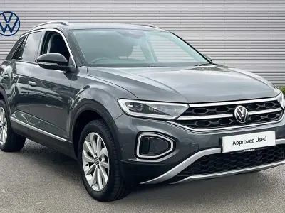 Used VW T-Roc Style 150 HP (110 kW) 2023 Indium grey metallic flat black SUV