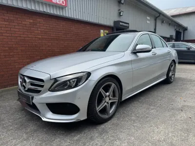 Used Mercedes C220 AMG Line Premium Plus 2014 Silver Sedan