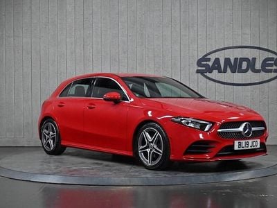Used Mercedes A180 AMG line 136 HP (100 kW) 2019 Red Hatchback