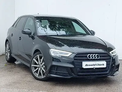 Used Audi A3 Black Edition 190 HP (139 kW) 2018 Black Sedan