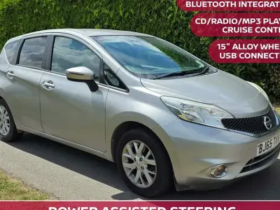Used Nissan Note Acenta 90 HP (66 kW) 2015 Silver Hatchback