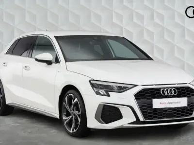 Used Audi A3 Sportback S-Line 150 HP (110 kW) 2023 Ibis white Hatchback