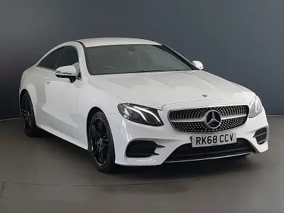 Used Mercedes E220 AMG line 194 HP (142 kW) 2018 White Coupe