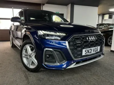 Used Audi Q5 S-Line 204 HP (150 kW) 2021 Blue SUV