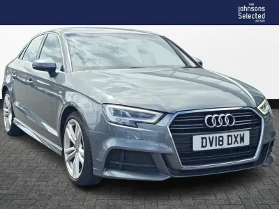 Used Audi A3 S-Line 150 HP (110 kW) 2018 Grey Sedan