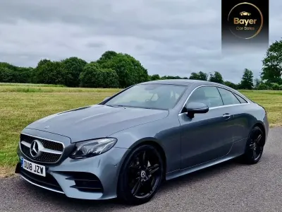 Used Mercedes E220 AMG Line Premium Plus 194 HP (142 kW) 2018 Grey Coupe