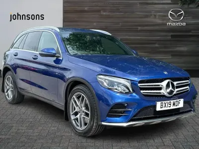 Used Mercedes GLC220 AMG line 168 HP (123 kW) 2019 Blue SUV