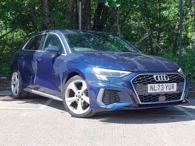 Used Audi A3 S-Line 110 HP (80 kW) 2023 Blue Sedan
