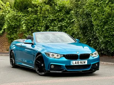 Used BMW 420 Cabriolet M Sport 190 HP (139 kW) 2018 Blue Cabriolet