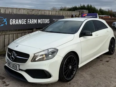 Used Mercedes A200 AMG line 136 HP (100 kW) 2017 White Hatchback