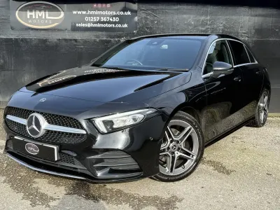 Used Mercedes A180 AMG line 116 HP (85 kW) 2019 Black Hatchback