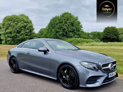 Used Mercedes E220 AMG Line Premium Plus 194 HP (142 kW) 2018 Grey Coupe