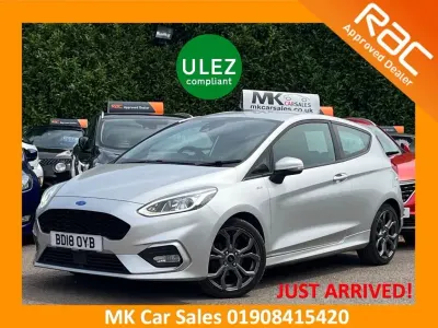 Used Ford Fiesta ST-Line 100 HP (73 kW) 2018 Moondust silver Hatchback