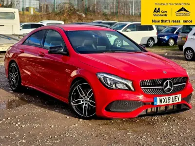 Used Mercedes CLA220 AMG line 177 HP (130 kW) 2018 Red Sedan