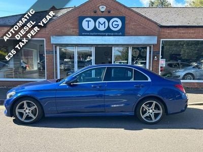 Blue Used 2017 Mercedes C220 AMG line Sedan | £11,995 (Fair price)