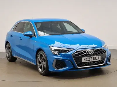 Used Audi A3 S-Line 110 HP (80 kW) 2023 Blue Sedan