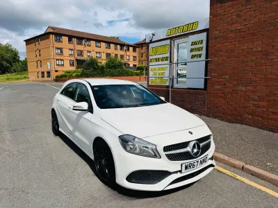 Used Mercedes A160 AMG line 102 HP (75 kW) 2017 White Hatchback