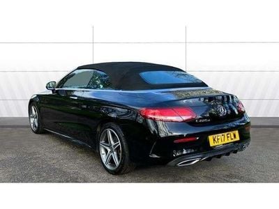 Used Mercedes C220 AMG line 170 HP (125 kW) 2017 Black Cabriolet