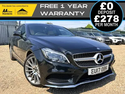 Used Mercedes CLS220 AMG line 177 HP (130 kW) 2017 Black Coupe