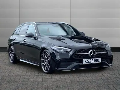 Used Mercedes C300 AMG Line Premium 265 HP (194 kW) 2025 Obsidian black Estate