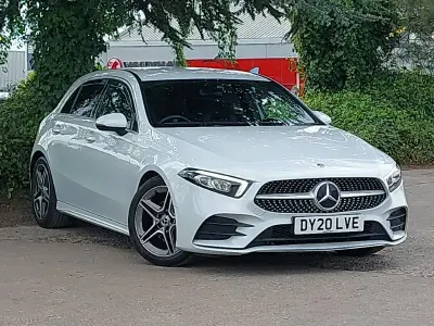 Used Mercedes A200 AMG line 163 HP (119 kW) 2020 White Hatchback