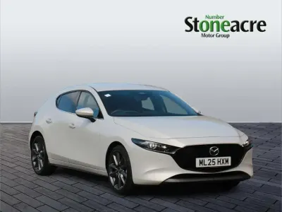 Used Mazda 3 Exclusive-Line 138 HP (101 kW) 2025 White Hatchback