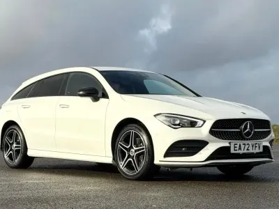 Used Mercedes CLA250e Shooting Brake AMG line 2022 White Estate