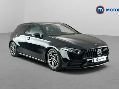 Used Mercedes A180 AMG line 136 HP (100 kW) 2019 Black Hatchback