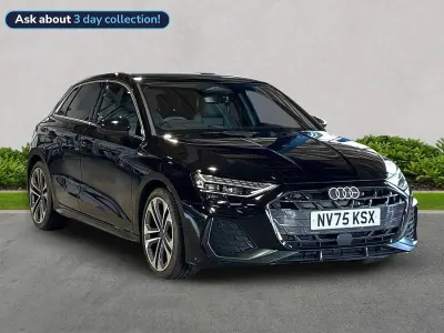 Used Audi A3 S-Line 150 HP (110 kW) 2025 Black Hatchback